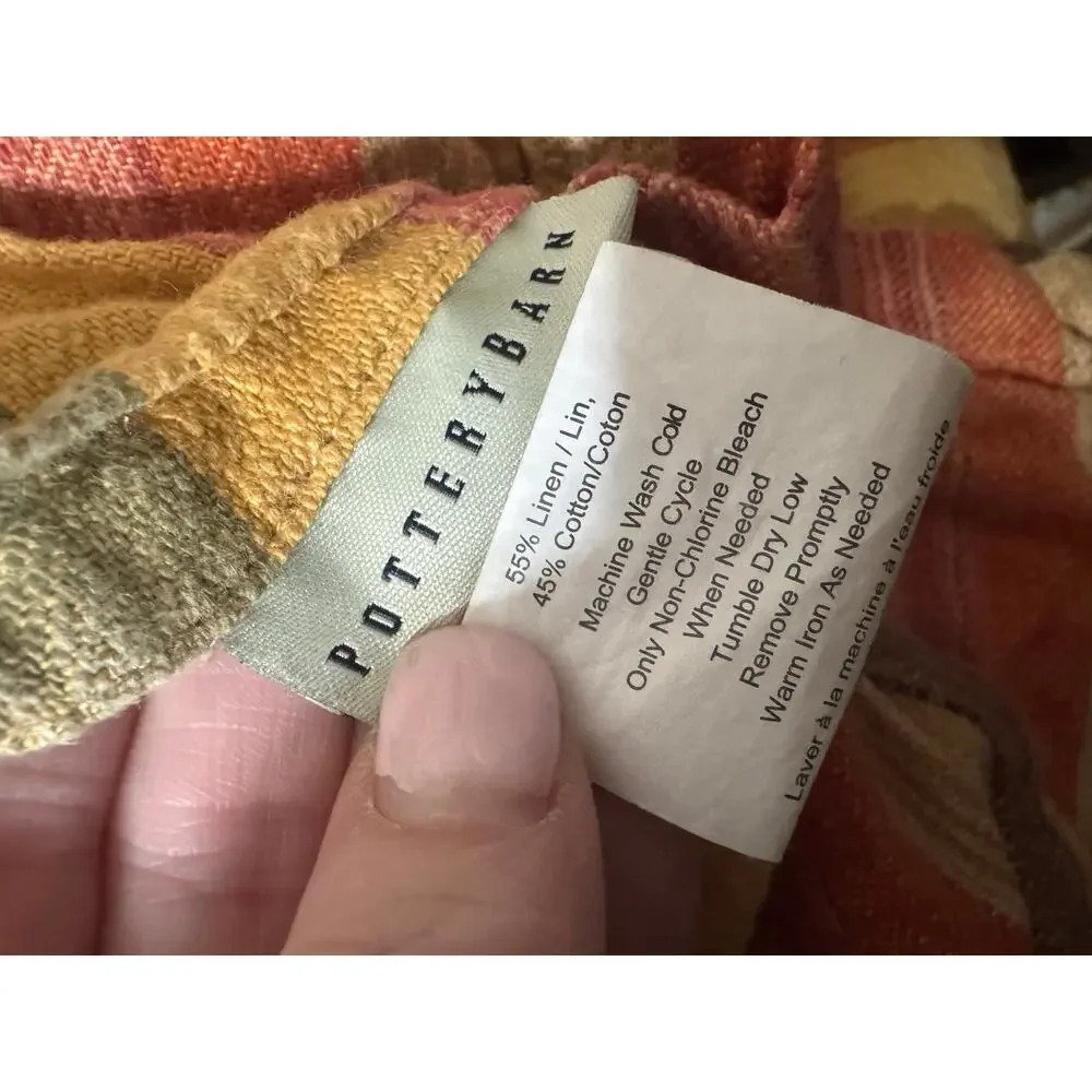 Pottery Barn Foundations Logan Boho Stripe King Duvet Set